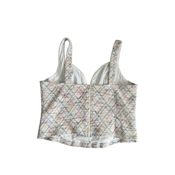 VICi Cream Embroidered Corset Tank Top Size XL - Picture 5 of 9